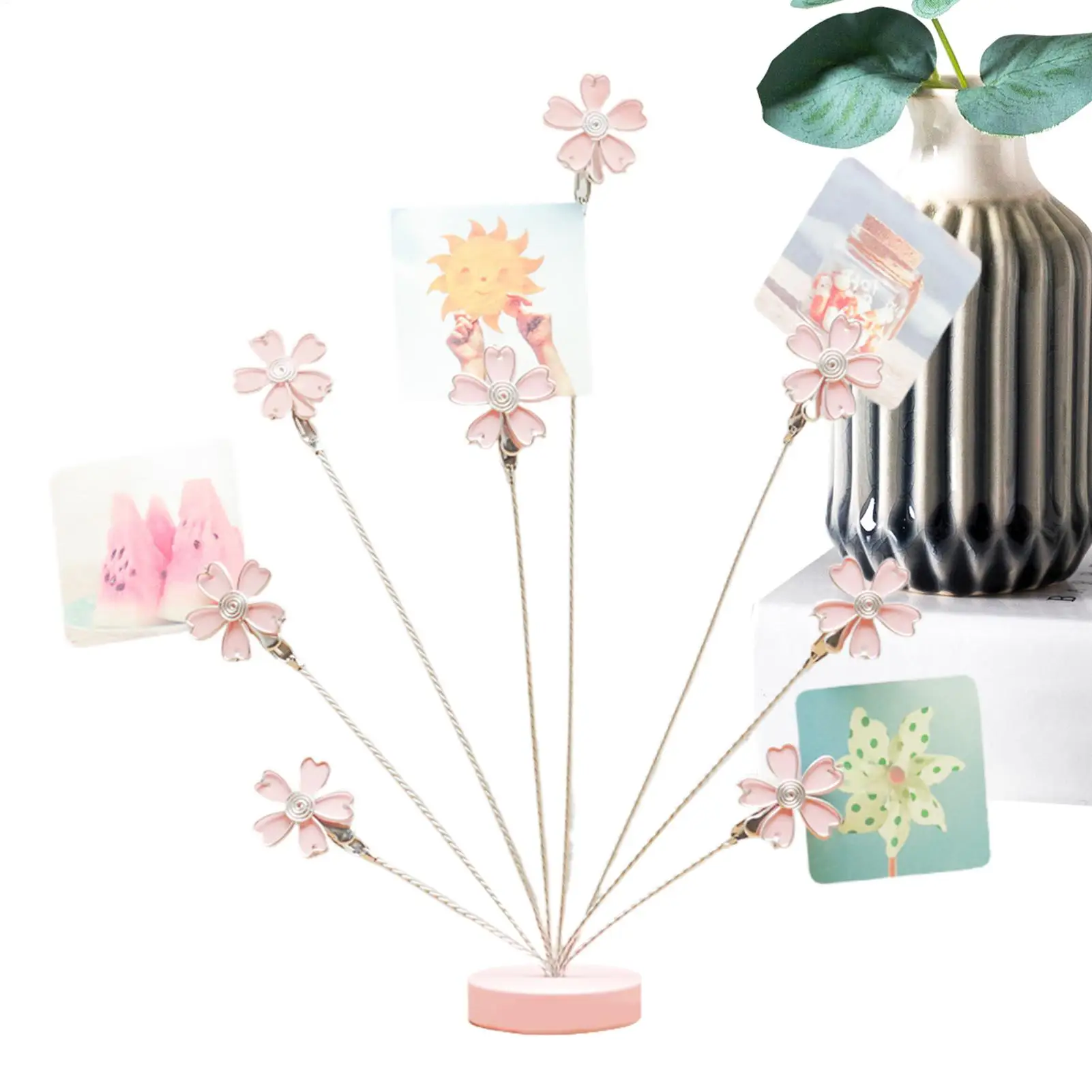 

Photo Tree Holder For Pictures Photo Clips Metal Stand 8-Branch Picture Tree For Wedding Holiday Birthday Centerpiece Tabletop