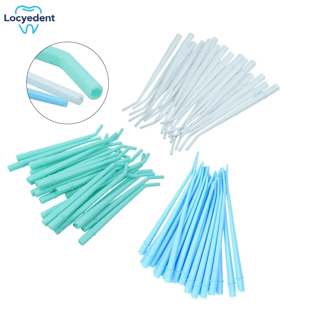 

50/100pcs Disposable Dental Surgical Aspirator Long Slim Suction Tips Saliva Ejector Plastic Straw for Dental Consumables