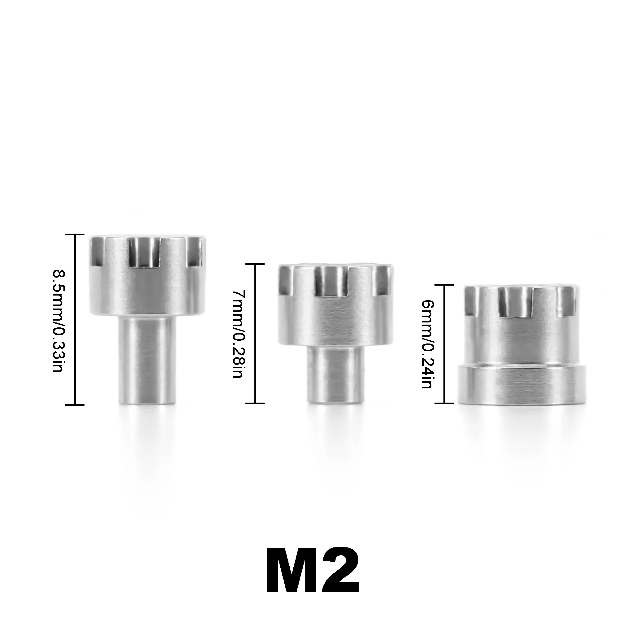 INJORA 4PCS Stainless Steel M2 Wheel Nuts 6/7/8.5mm For 1/24 RC Crawler Axial SCX24 AX24 Upgrade