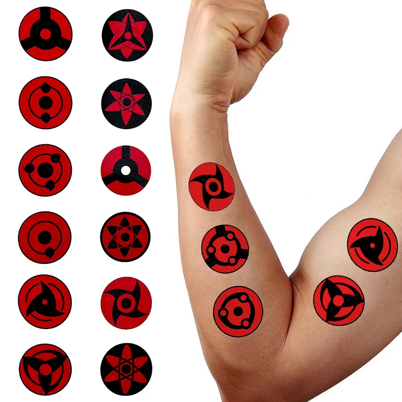 

Anime Naruto Sharingan Tattoo Stickers Uchiha Itachi Eyes Cosplay Props Waterproof Temporary Tattoo Stickers Toys Children Gifts