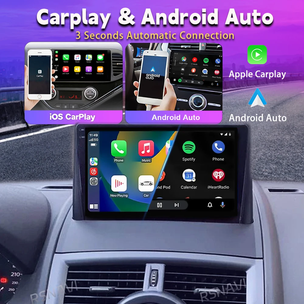 Android 16 Carplay Auto 2K Screen Car Radio Multimedia Player For Renault Megane 2 2002 - 2009 Autoradio Stereo 2din Head Unit