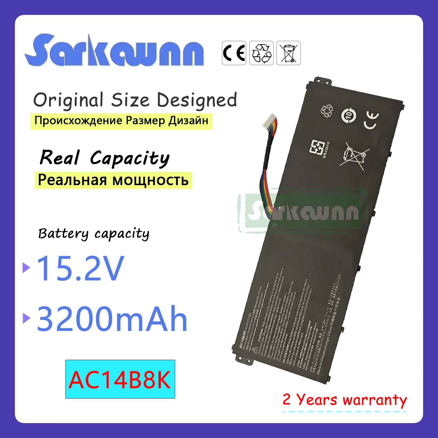 

SARKAWNN acer ac14b8k battery For ACER Aspire V13 V11 V3-371 V3-331 V13 V3 V3-111 V3-111P TravelMate X359 X349 B115-M B115-MP