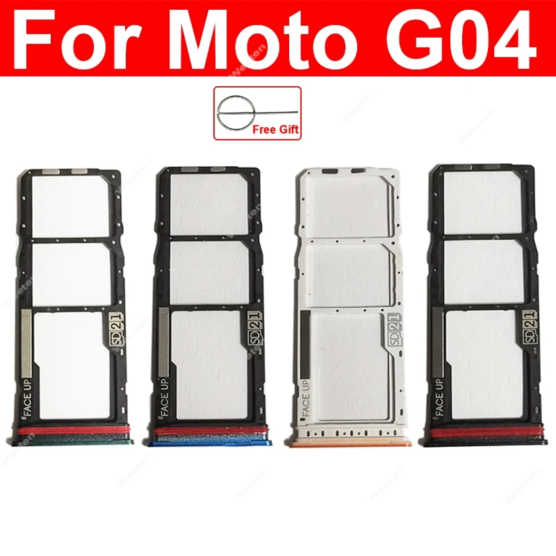 

Sim Card Tray Holder For Motorola MOTO G04 XT2421 SIM Cadr Slot Card Reader Adapters Socket Replacement Repair Parts