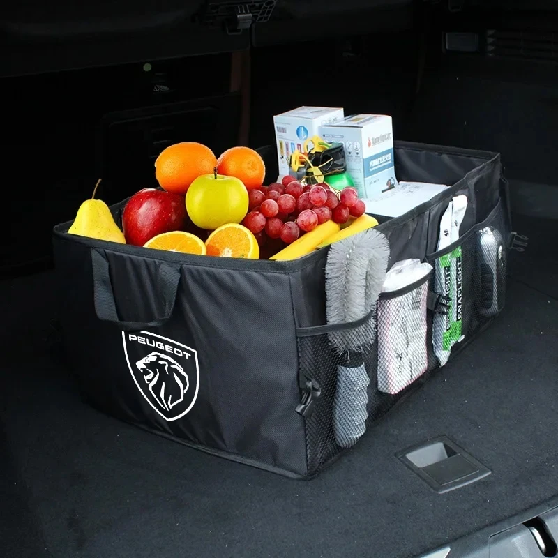 

Car Trunk Storage Box Backseat Folding Multi-Pocket Waterproof Organiser For Peugeot 206 307 308 3008 207 208 407 2008 205 607