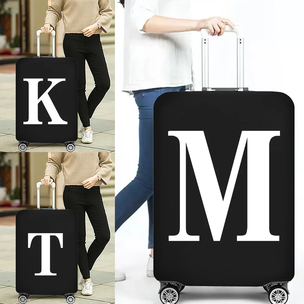 Luggage Protective Cover Dust Cover Anti-Scratch Portable Suitcase Trunk Holders Case Travel Accessories White Letter Printing