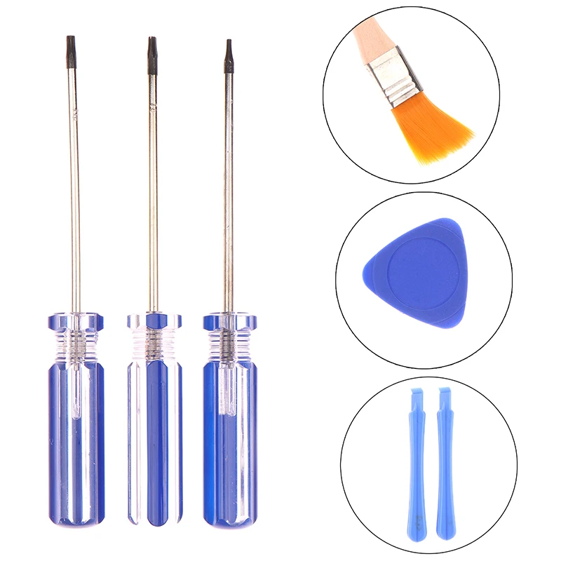 Hole Repairing Opening Tools Kit with Torx T6, T8, T10 Screwdrivers for Xbox and PlayStation - 7 Pieces