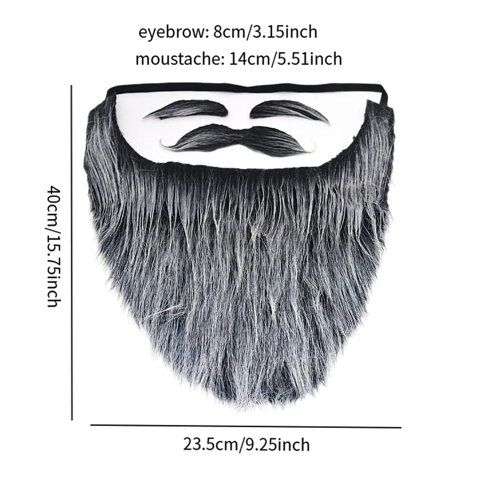 Accessoires de Costume pour cheveux du visage, barbe du père noël, fausse moustache pour spectacle sur scène festif, mascarade d'halloween pour hommes et femmes