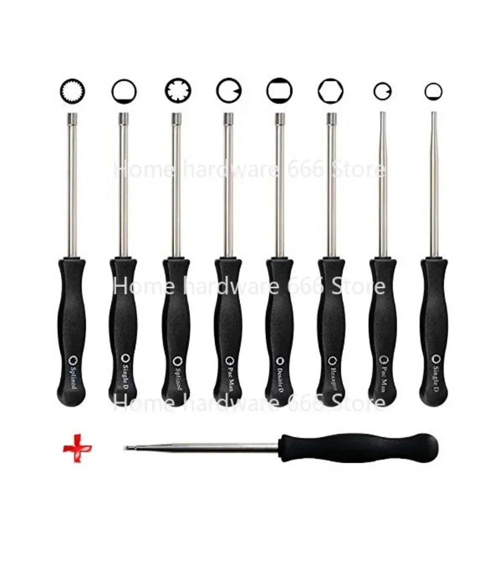 9-piece Set of Screwdrivers for Carburetor, Transparent Box Packaging with Brush.