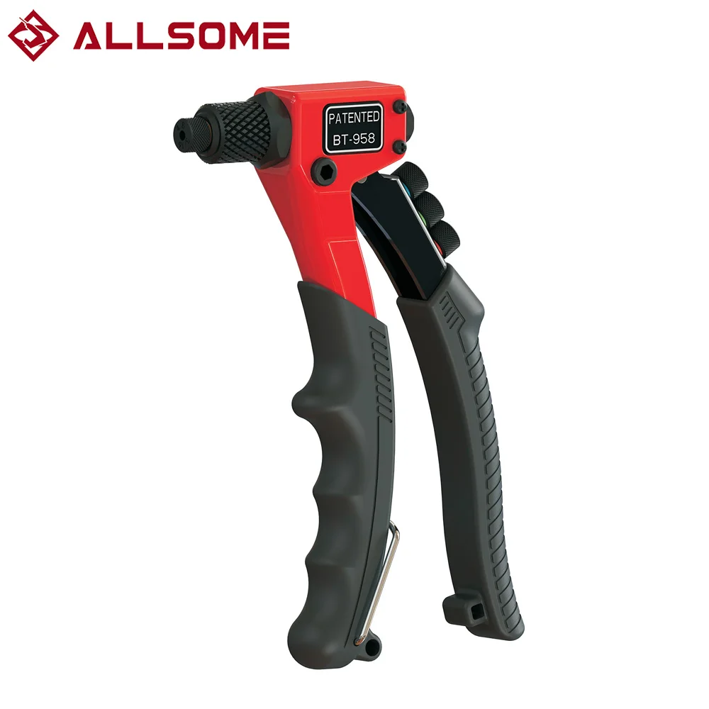 ALLSOME Single Hand Blind Riveter Manual Riveting Tool Hand Rivets Gun