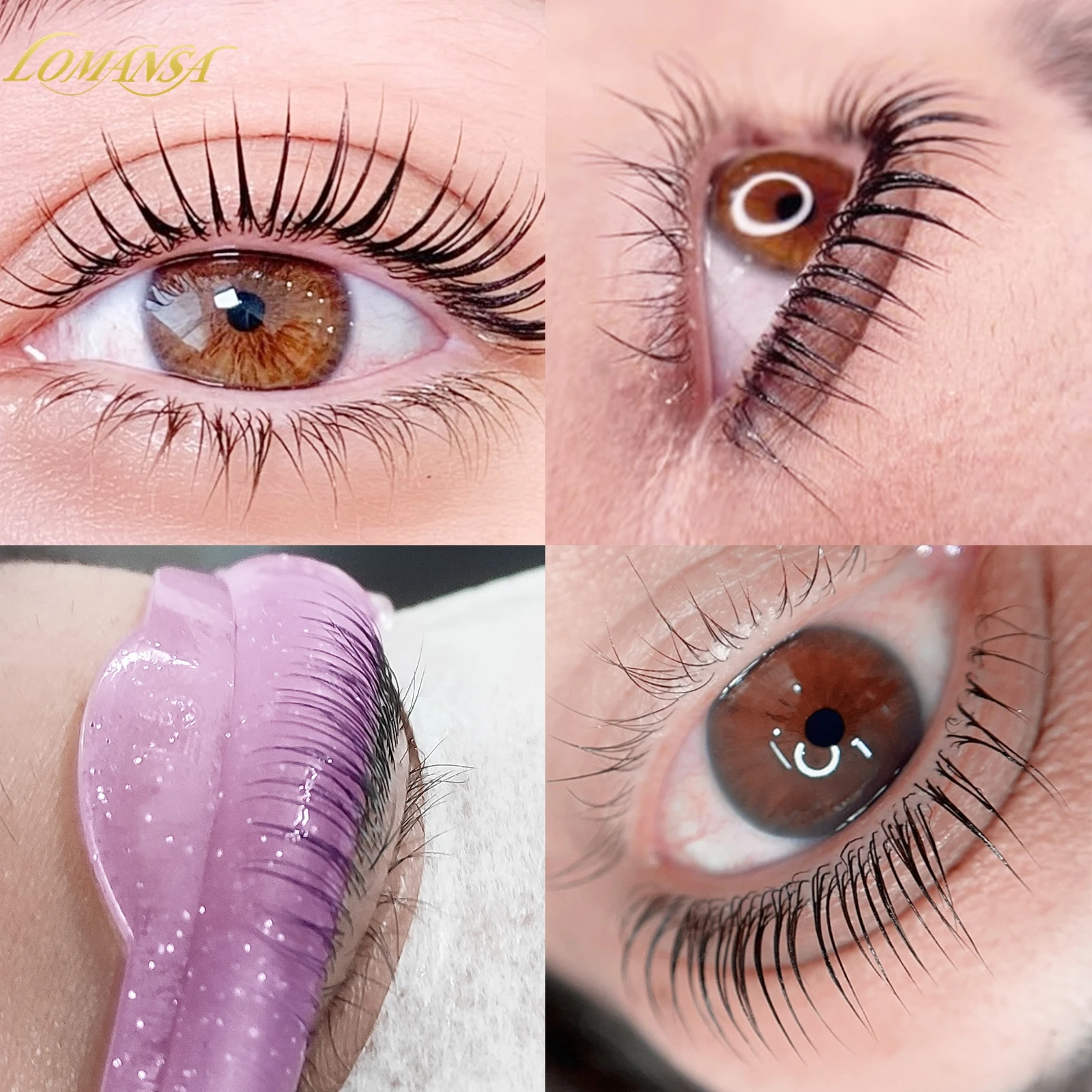 Lomansa 5 쌍 C 컬 실리콘 속눈썹 파마 패드 끈적 끈적한 속눈썹 막대 방패 리프팅 3D 속눈썹 경기자 액세서리 메이크업 도구