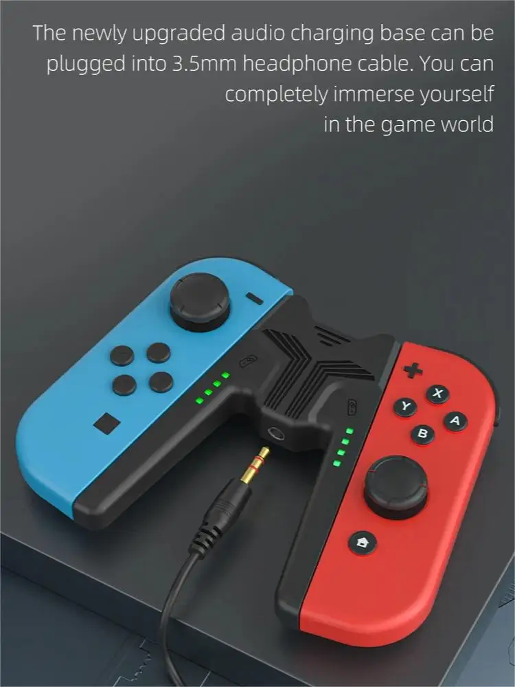 Aolion Oplaadgreepbeugel voor schakelaar Joycon Handvat Gaming Controller Grip Laadstation voor Nintendo Switch-accessoires