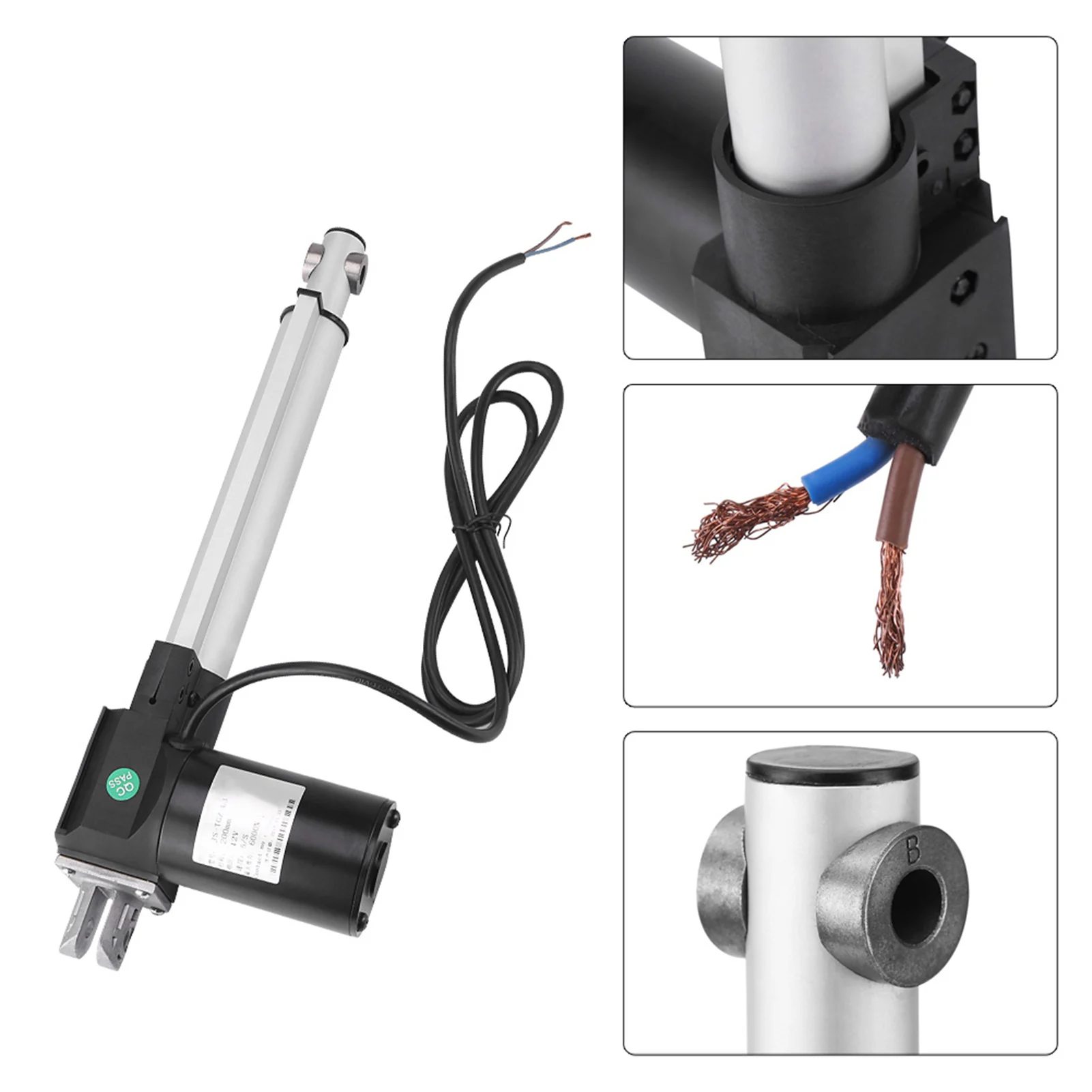 12 Volt Linear Actuator Heavy Duty Linear Actuator  12V Linear Actuator 6000N Maximum  Stroke Electric Motor for Auto Car