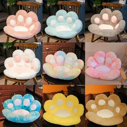 2 tamanhos ins bear & cat paw travesseiro animal almofada de assento recheado de pelúcia sofá piso interior casa cadeira decoração inverno crianças meninas presente