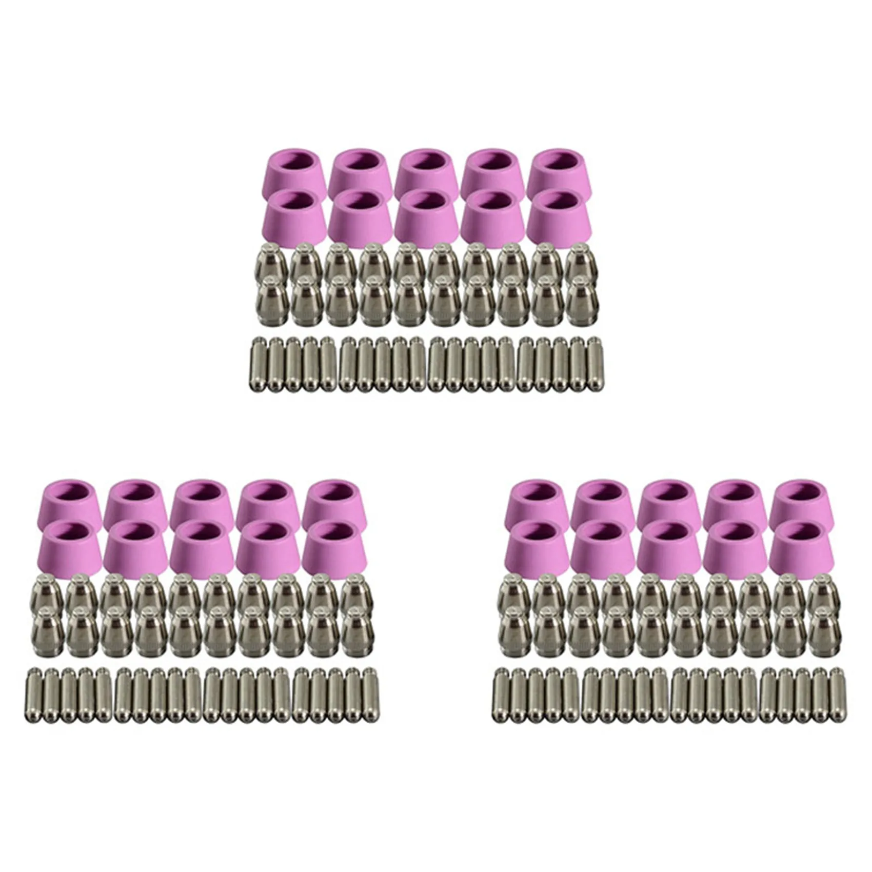 150Pcs Plasma Cutter Torch Consumables Electrode Nozzles Cups Kit For AG-60 SG-55 WSD-60 Fit CUT-60 LGK-60 Plasma Cutter-A68E