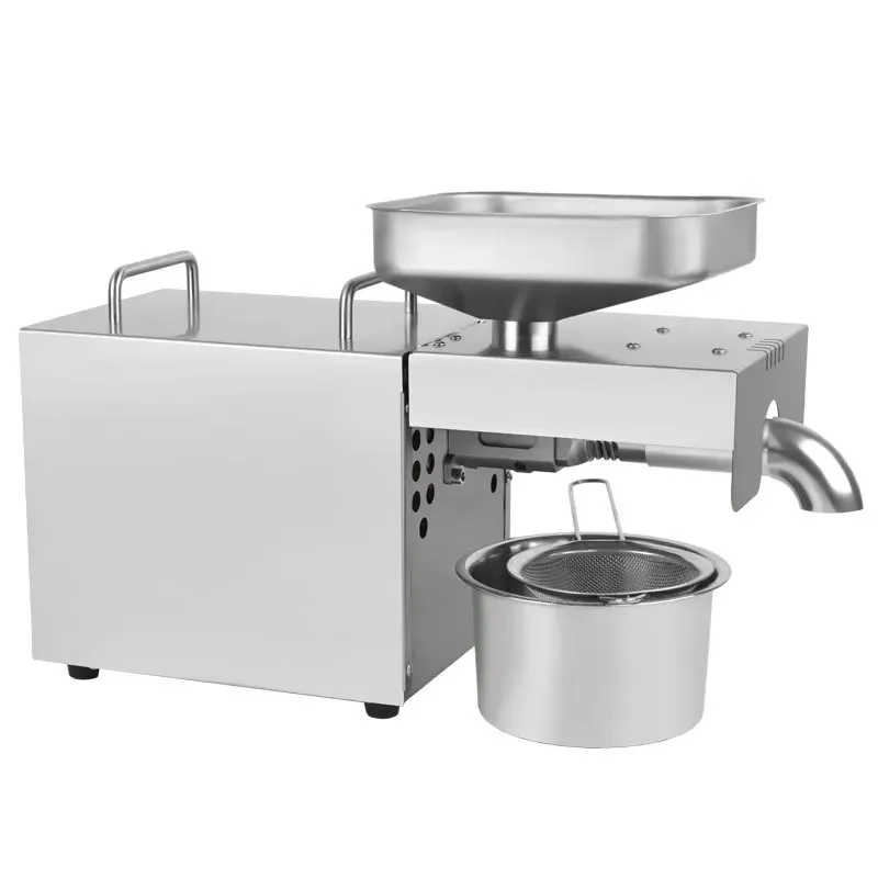 새로운 오일 프레스 자동 가정용 아마씨 오일 프레스 땅콩 온도 조절 600W (MAX) 구성 Plu