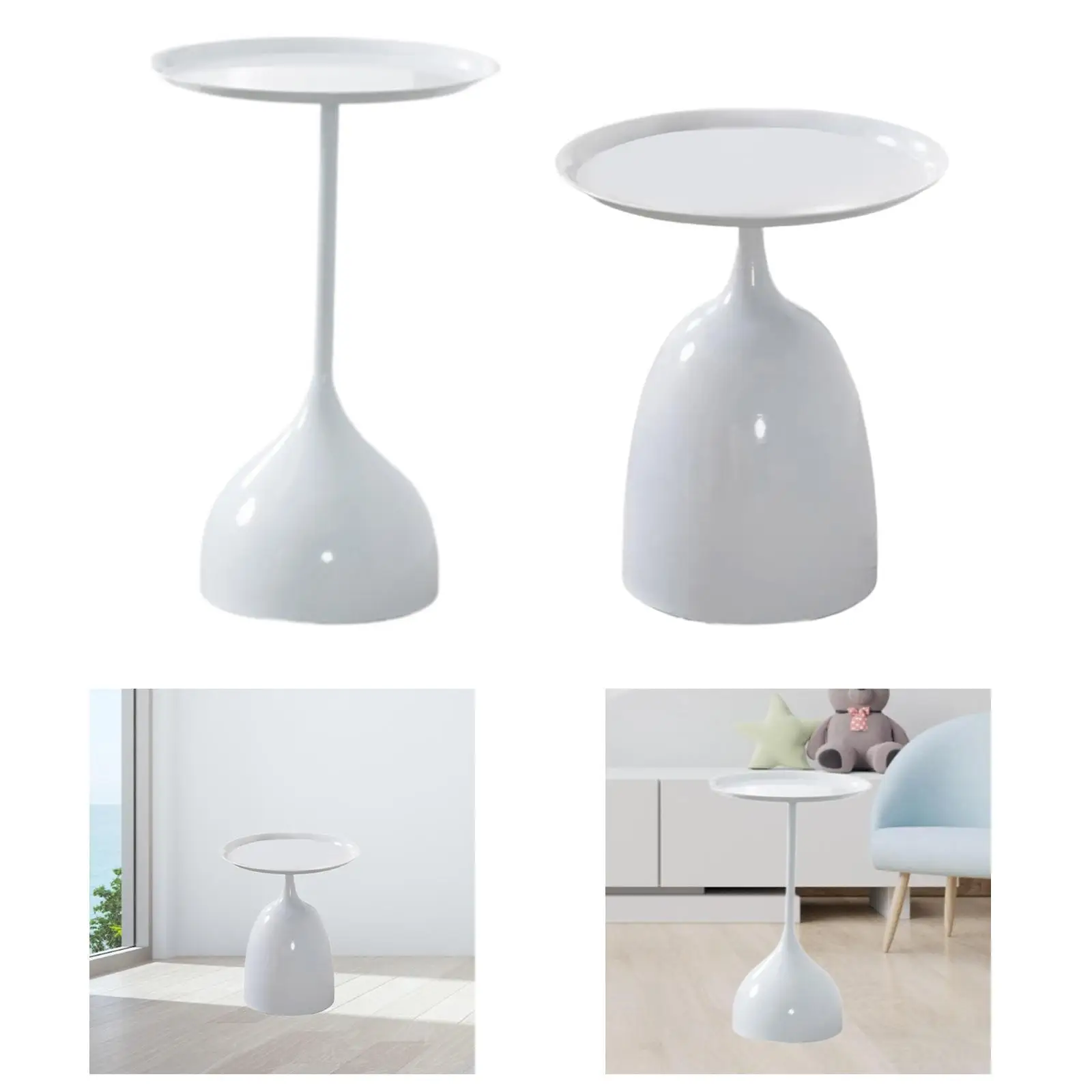

End Side Table NightStand Stylish Decoration Ornament Furniture Coffee Table Drink Desk for Living Room Bathroom Cabin Office