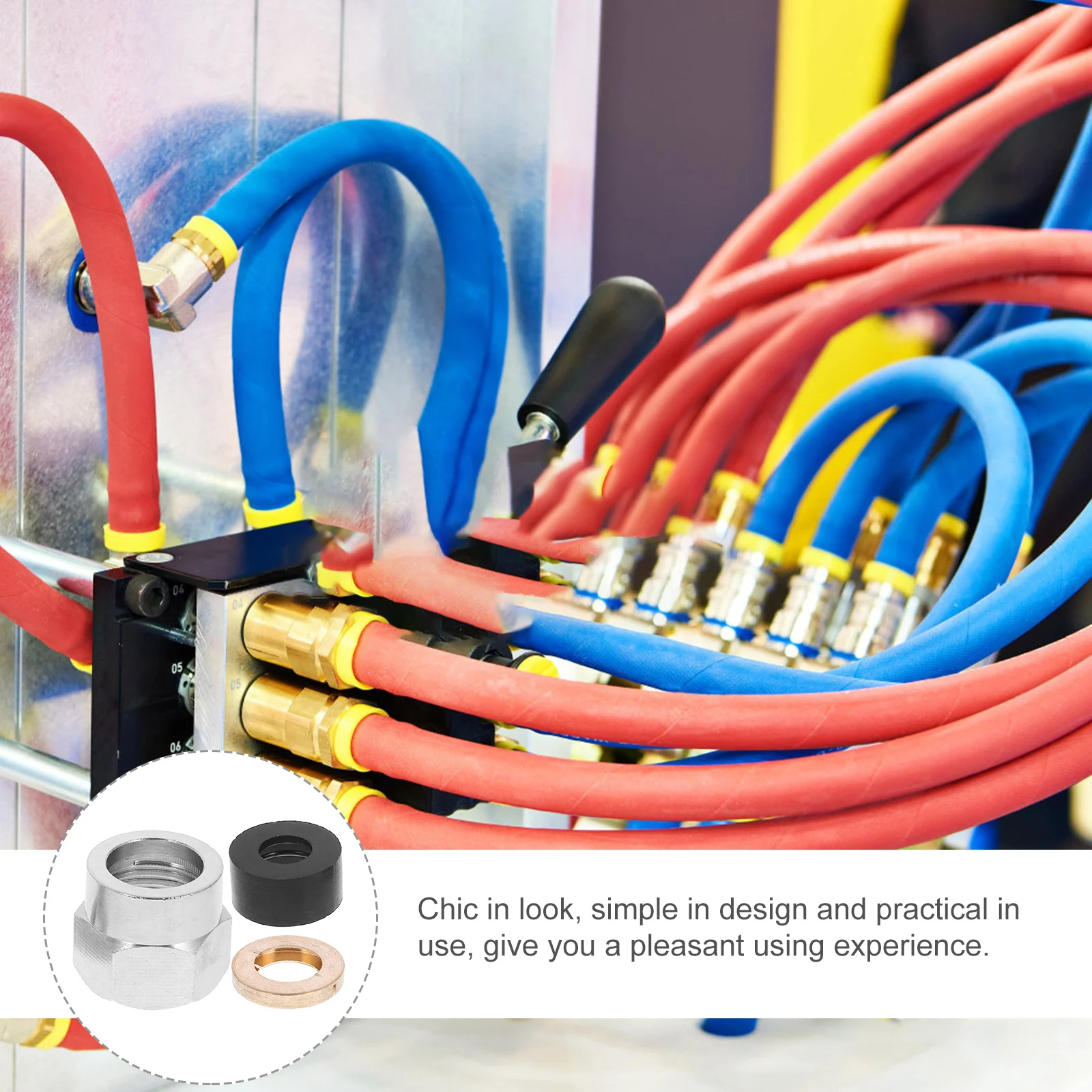 

5Pcs Stainless Steel Gas Nut for 38 Flare Nut Tube Fitting Gas Connector Durable Fitting Flare Cap