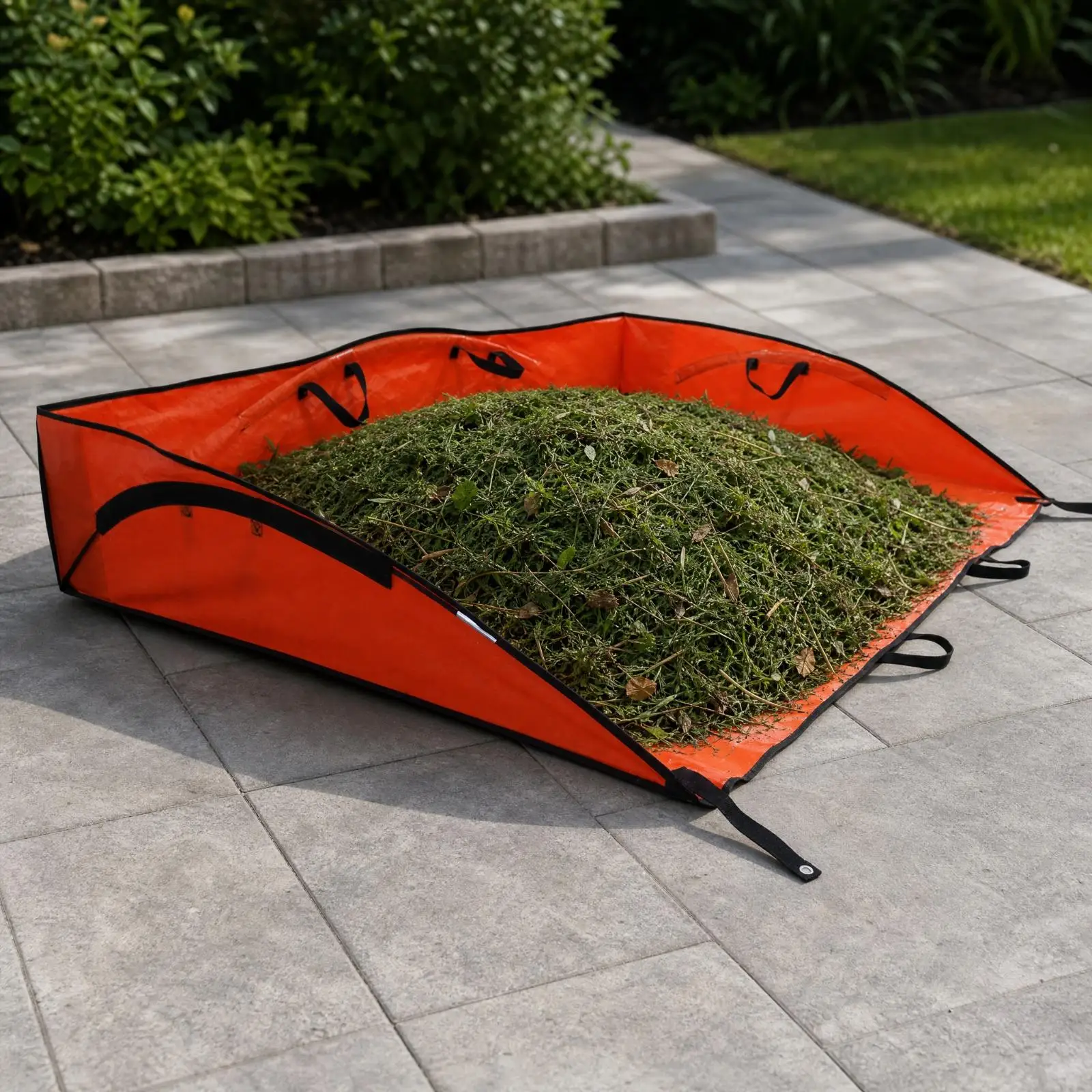 Foldable Leaf Collection Pad for Yard Waste Garden Mat with Reinforced Edges Oxford Cloth Rake Leaves Grass Debris Outdoor