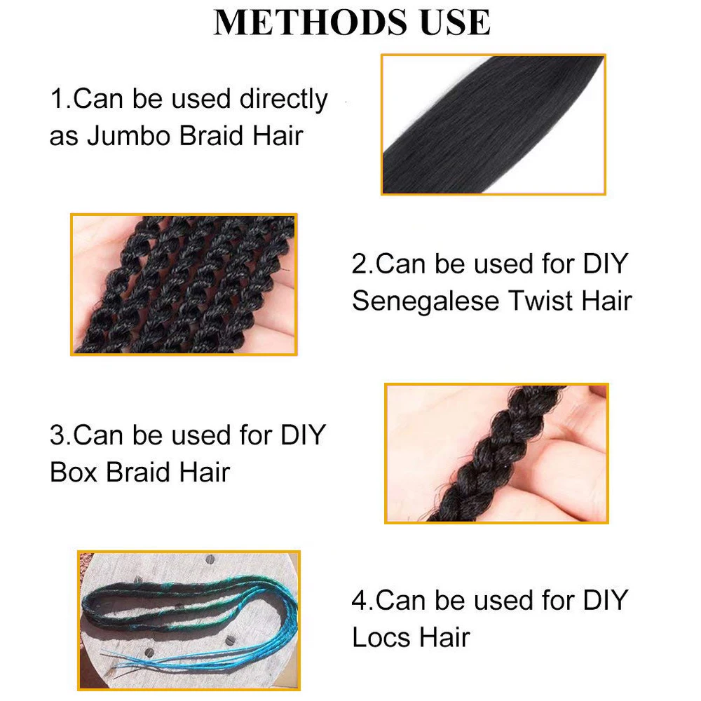 X-TRESS Synthetic Pre Stretched Braiding Hair Extensions Bulk EZ Crochet Easy Braid Hair Yaki Straight Natural Soft Box Braids