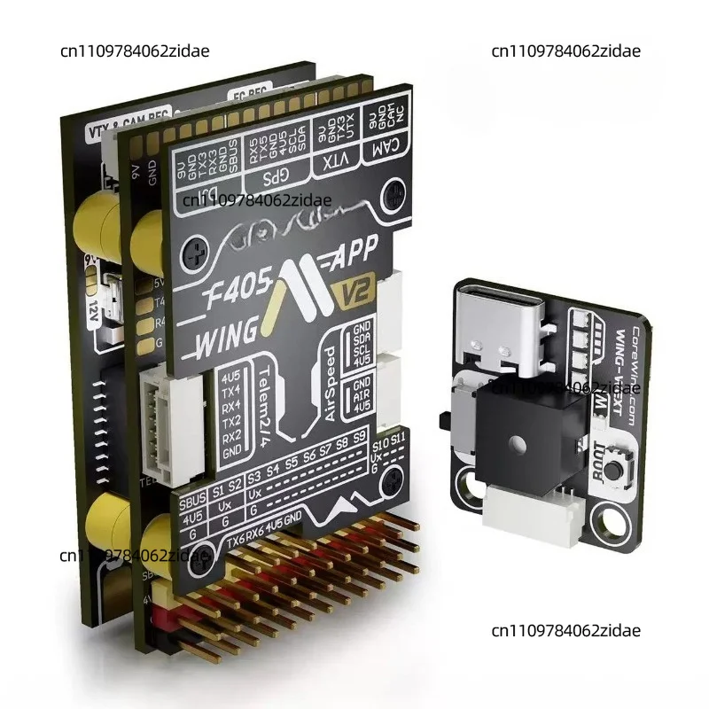 For F405V2 Fixed Wing Flight Controller V2 Compatible with SpeedyBee CoreWing App FPV Drone FC