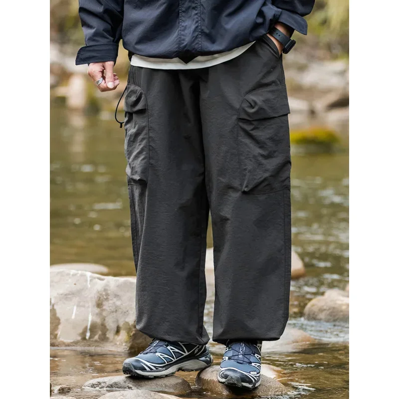 

Spring outdoor functional loose trousers, large pocket overalls, straight-leg leggings, assault trousers