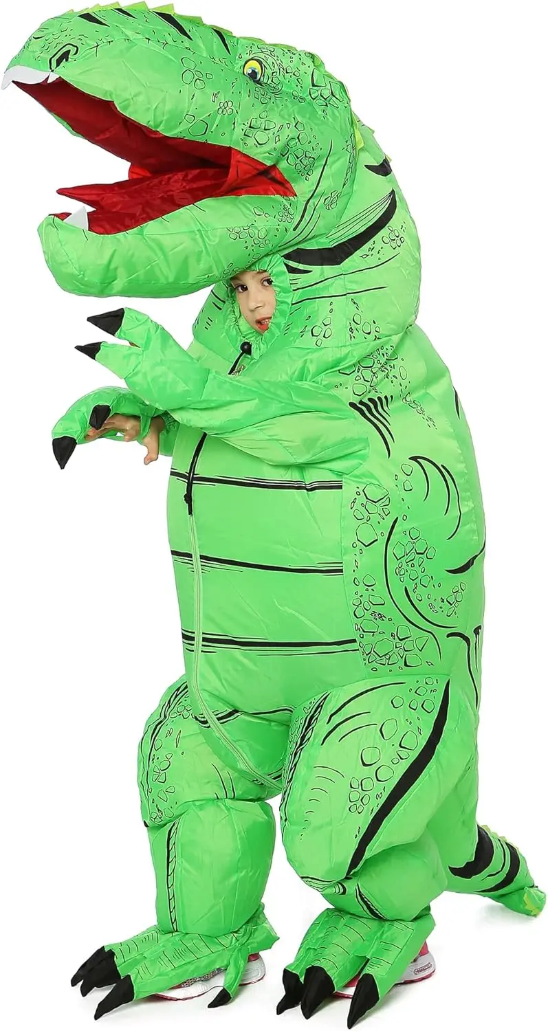 Opblaasbaar dinosauruskostuum kindermaat