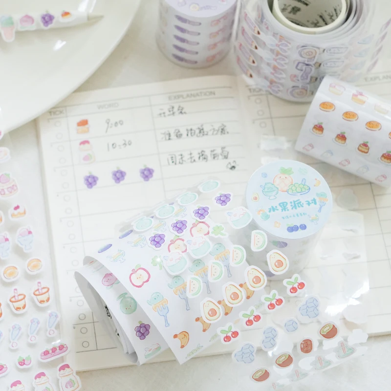 Journal GO 5x200cm Cute Small Pattern Tape for Simple Decorative Planner Stickers Lovely Scrapbooking Journal Masking Tape