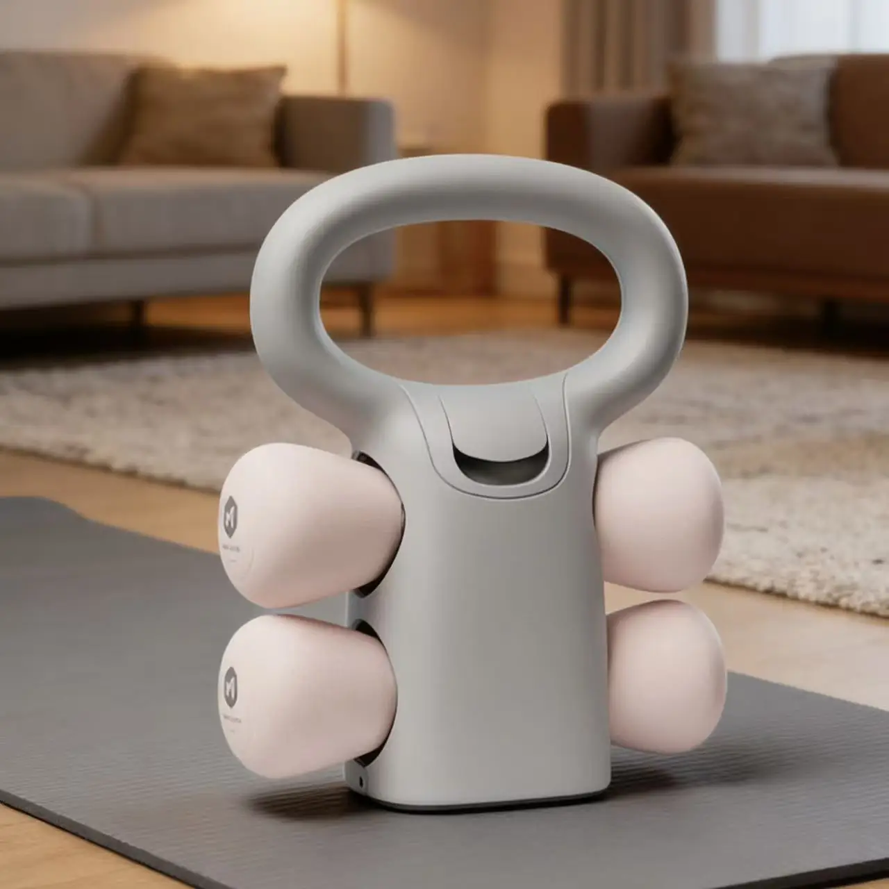 Two-in-One Multifunctional Dumbbell Kettlebell Adjustable Sports Equipment for Household Gym Fitness Use