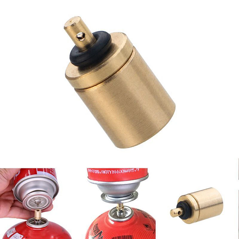 3Pcs Outdoor Camping Gas Refill Adapter Portable Stove Tanks Copper Material Gas Tank Filling Connector With Spare O-rings