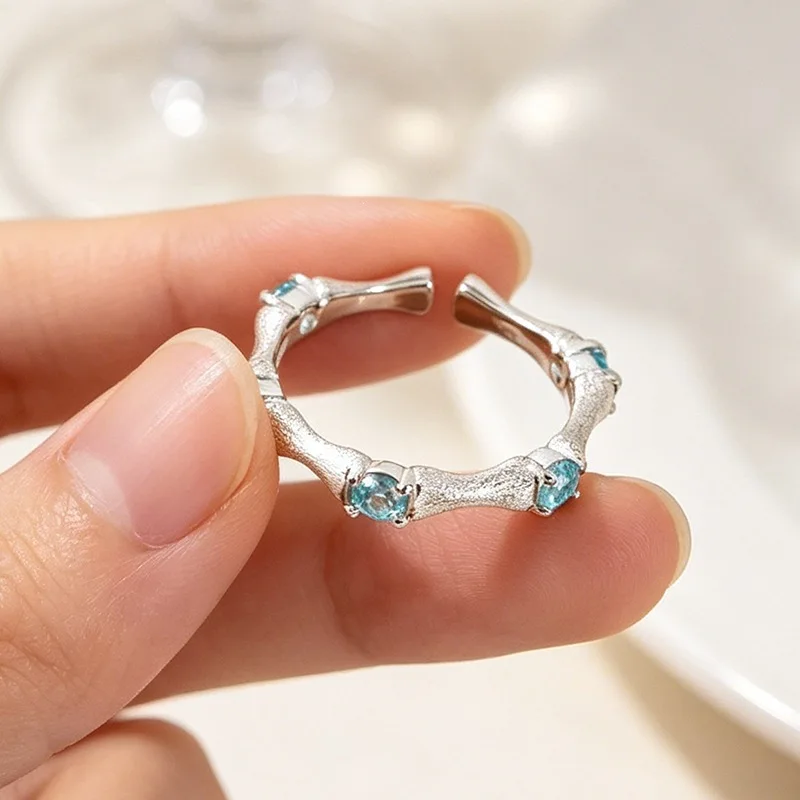 GANPUP Silberfarbener Kreativer Löffel-Gabel Offener Ring für Damen, Modischer Neuer Verstellbarer Ring, Schmuck, Paargeschenk, Party-Accessoire. – Detail 2
