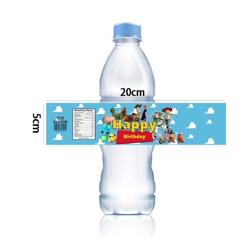 Toy Story Water Bottle Labels for Disney Woody Buzz Party Supplies Birthday Decorations Stickers for Boys Girl Baby Shower Party