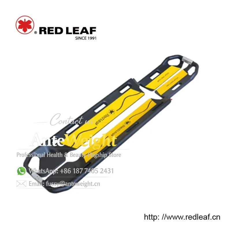Carbon Fiber Scoop Stretcher with 3 Safety Belts for Patients with Head Immobilization Transport