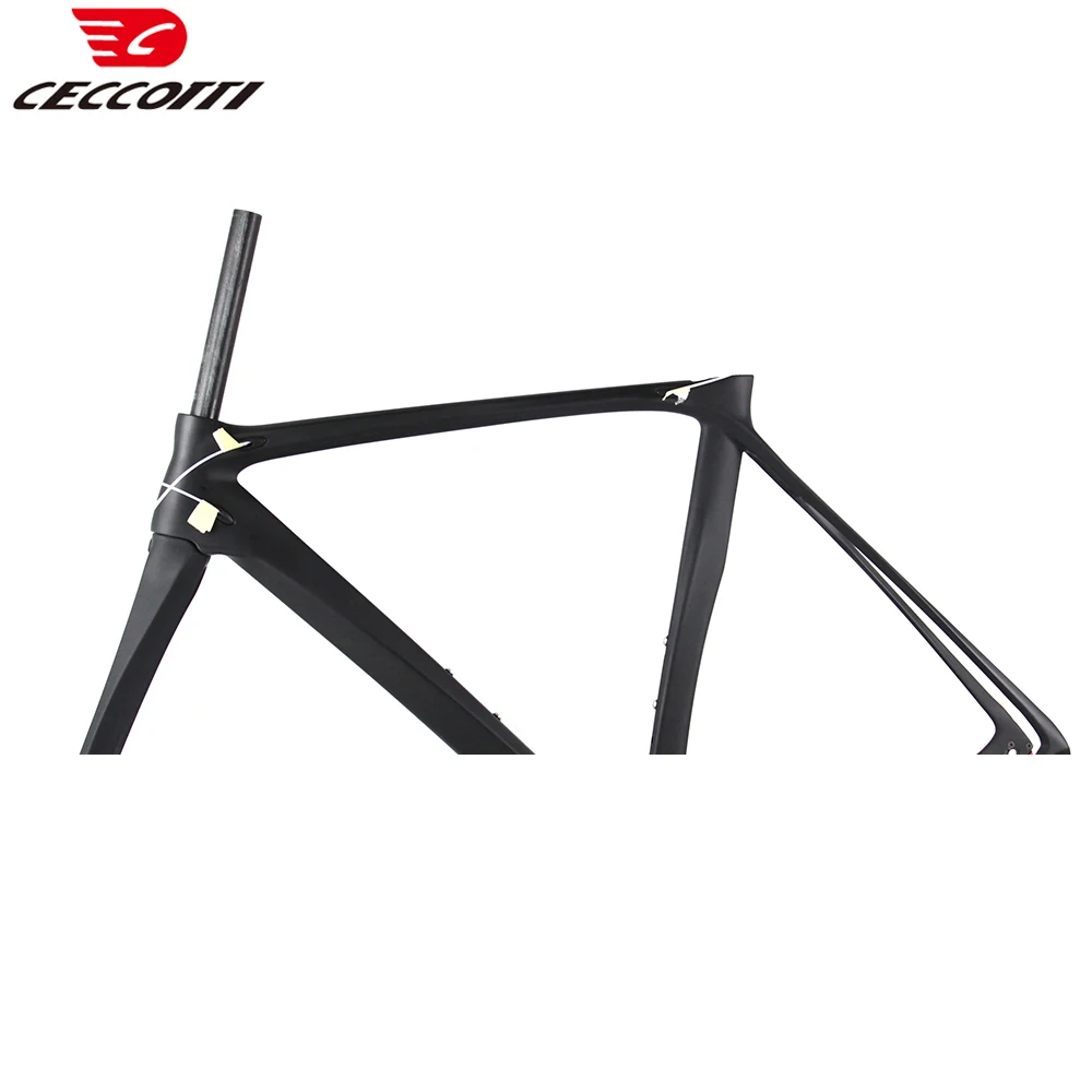 Carbon Road Bike Frame, V-Brake Bicycle Frameset, Fit 700C Wheels And 23mm Tires