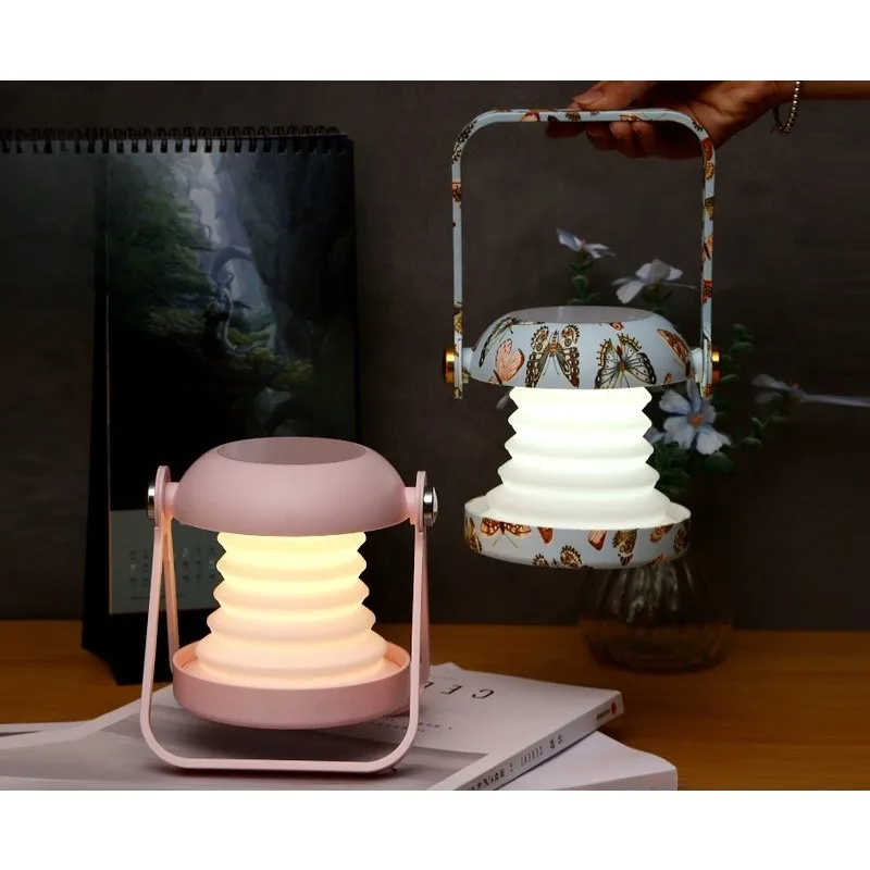 

Многофункциональный телескопический ночник с зеркалом, светодиодный теплый и прохладный окружающий свет, USB-накружающий свет