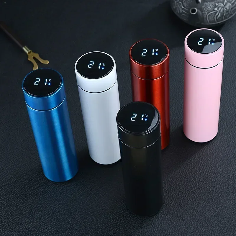 500ml Stainless Steel Thermos Bottle with Digital Temperature Display LED Intelligent Temperature Measurement Cup Vacuum Flask