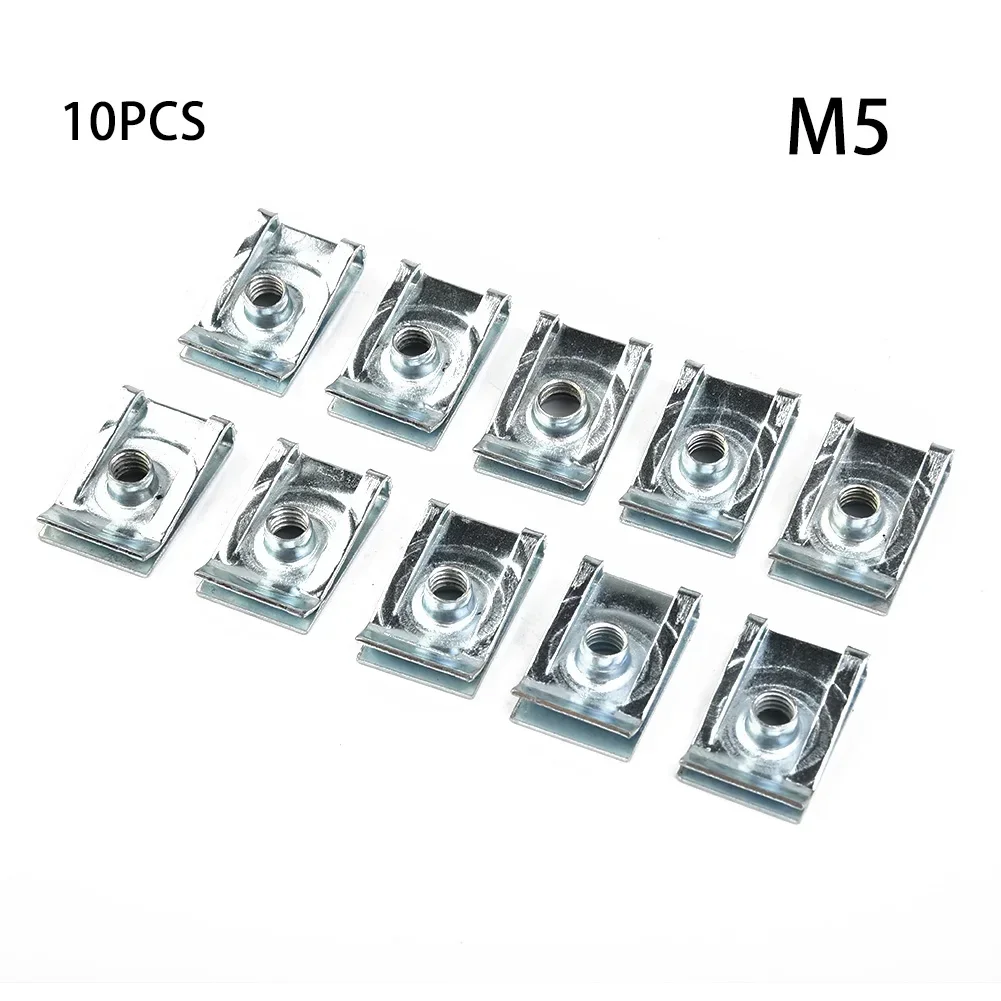 10/20/50Nuts Stainless Steel Clip U Spring Nuts M5 M6 Clips Fairing Panel Speed Chimney For Improved Spring Characteristic