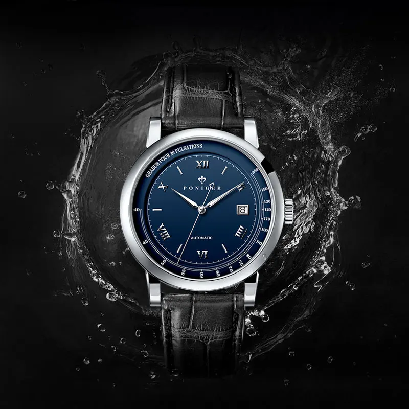 

Poniger P305 Men Watch 8215 Automatic Movement Mechanical Stainless Steel Sapphire Glass 50M Waterproof Luminous reloj hombre