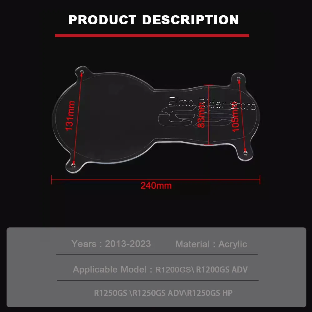 Motocykl akrylowy ochraniacz reflektorów pokrywa na światła osłona ochronna dla BMW R1200GS R1250GS R 1250 GS LC przygoda 2013 - 2023
