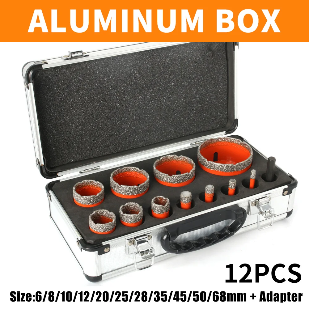 M14 Draad Diamant Droog Vacuümgesoldeerde Boren Kernboren Set Porselein Cup Zaag Tegels Graniet Marmer Gatenzaag Gereedschap 5/6/8 STUKS