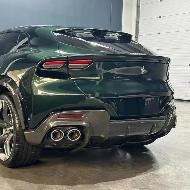 

Новый дизайн, легкий комплект для Ferrari FUV Purosangue: задний диффузор из сухого карбона 3K с плоским плетением в стиле OEM