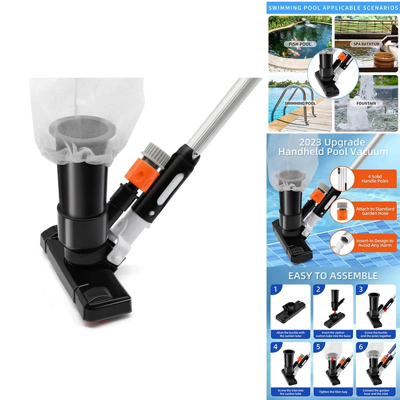 

Pool Vacuum Jet Cleaner Cleaning Parts Professional Durable Suction Head And Mesh Bag For SPA Pond Fountain