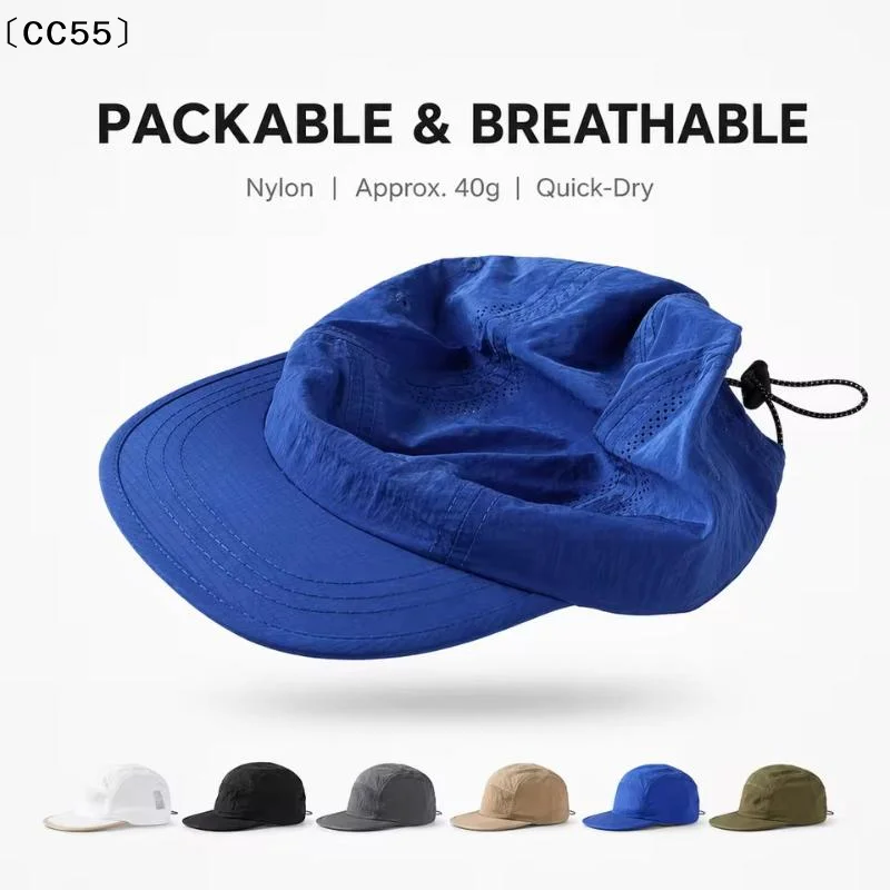 Ultra-light 40g Quick Dry 5 Panel Cap Men Women Sun Hat Foldable Soft Brim Breathable Outdoor Running Sports Baseball Cap〔CC55〕