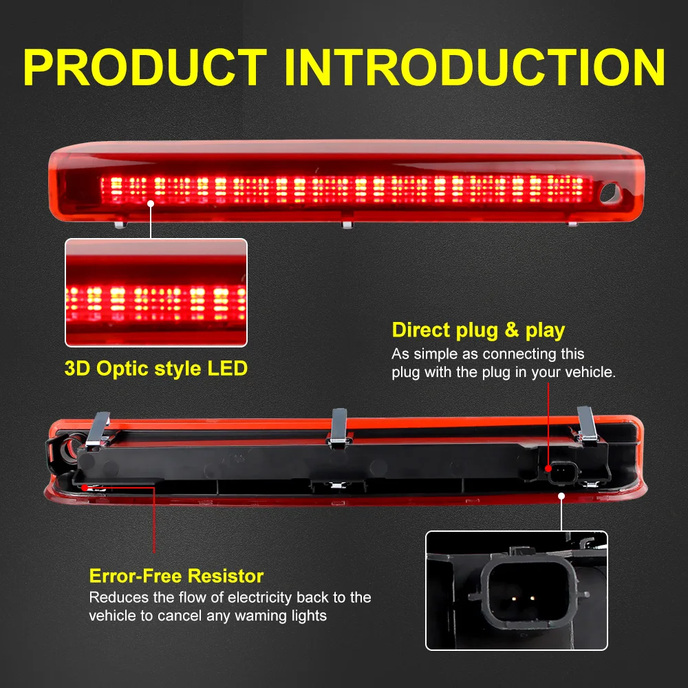 1 Stück für Renault Megane Hatchback MK3 2008 2009 2010 2011 2012 2013 Auto LED Hochmontiertes Drittes Bremslicht Rücklicht – Detail 4