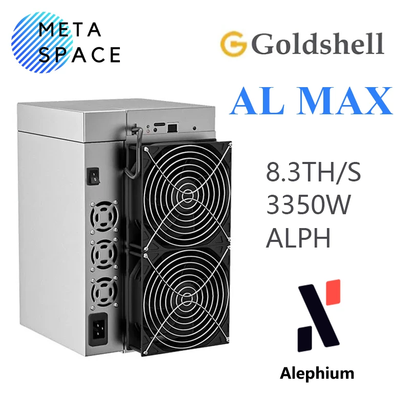 Goldshell AL Max 8.3Th/s 3350W ALPH Miner Blake3 algorithm with PSU Alephium Miner Goldshell ALMAX ALPH Mining ASIC AL-MAX Miner