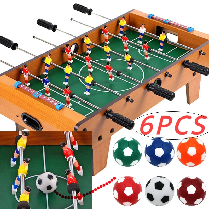 

Hot 6PCS 32mm Black White Socer Ball For Entertainment Flexible Trained Relaxed Small Socer Ball Mini Table Football Balls