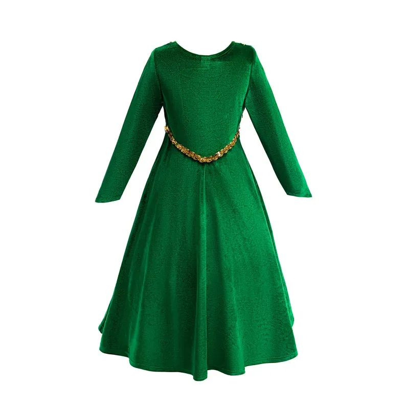 2025 ❤   새로운 어린이 피오나 코스프레 의상 공주 드레스 여자 녹색 파티 복장 할로윈 카니발 롤 플레잉 변장 수이 ★ ★