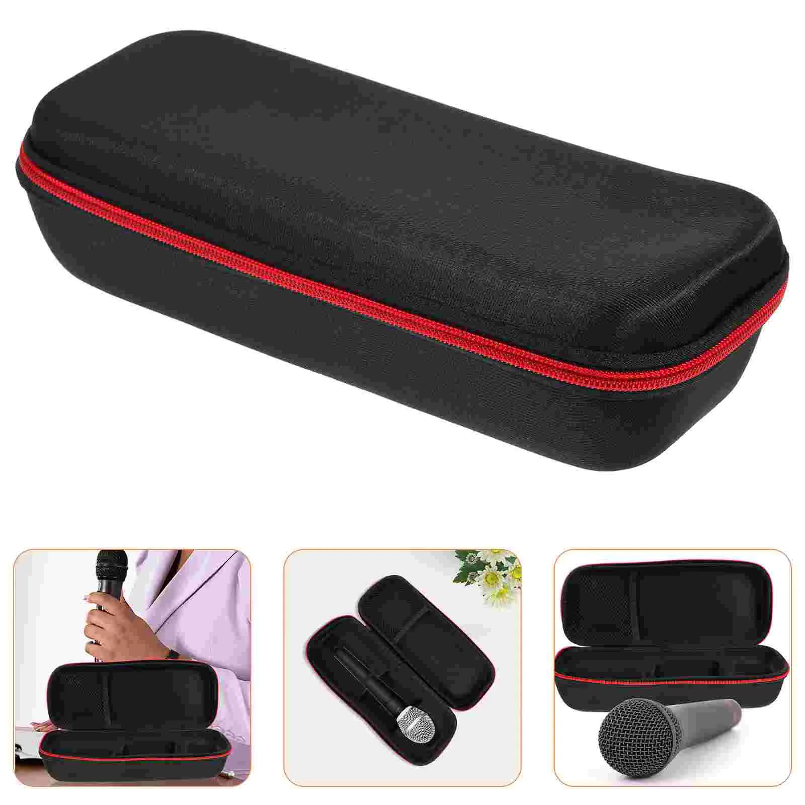 

Microphone Storage Bag Wireless Case Padded Tote Organizer Microphones Accessories Carrying Travelling Shockproof