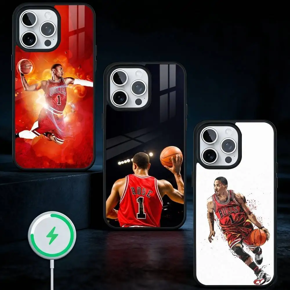 

D-Derrick Rose 1 Phone Case For iPhone17,16,15,14,13 Plus,Pro Max Magnetic For Magsafe Wireless Charging