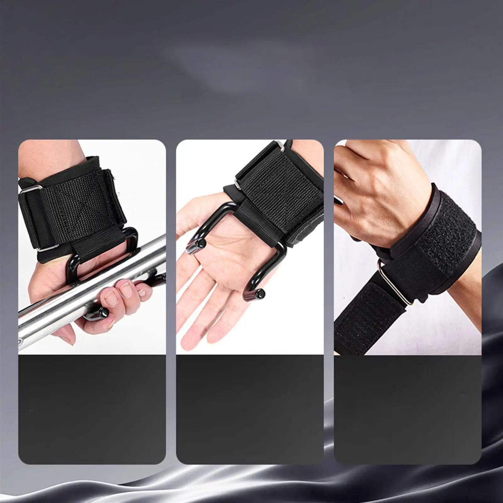 2 Pack Weight Lifting Hooks for Wrist Support And Exercise Straps