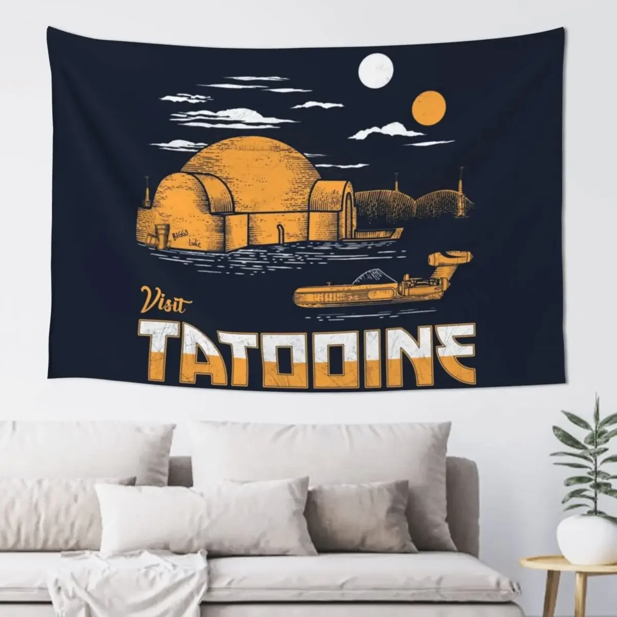 

Visit Tatooine Tapestry Home Decor Aesthetic Art Mural Tapestry